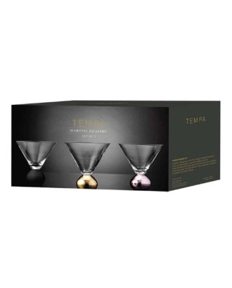Set 2 pahare pentru martini, sticla cristalina, Astrid Matte Black - SIMONA'S COOKSHOP